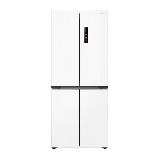美的十字门冰箱  60cm薄 彩屏触控 节能低噪 大冷冻室 MR-457WUSPZE